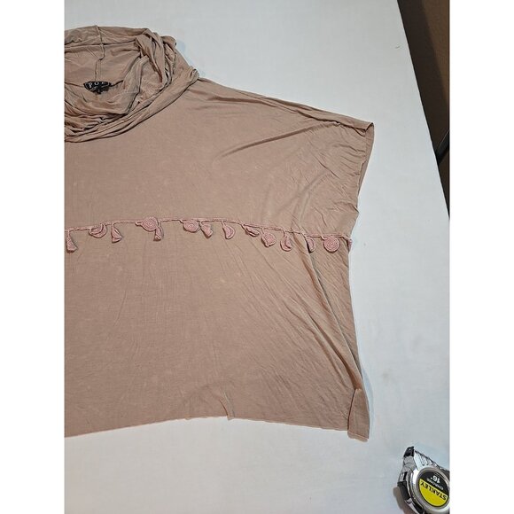 Pol lightweight women's poncho style top funnel neck layering oversized size S - Picture 8 of 16